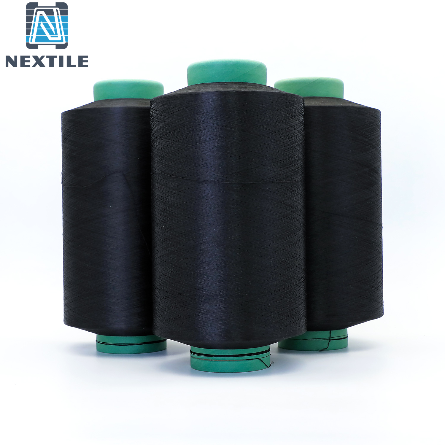 75D/36F Preto + 20D Spandex Poliéster ACY Fio Coberto de Ar