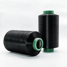 150D/48F Preto + 20D Spandex Poliéster ACY Fio Coberto de Ar